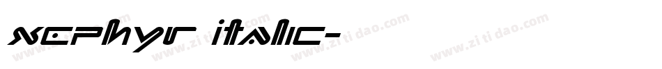 Xephyr Italic字体转换